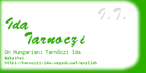 ida tarnoczi business card